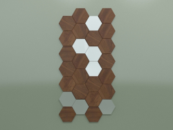 Espejo Honey con panel de madera