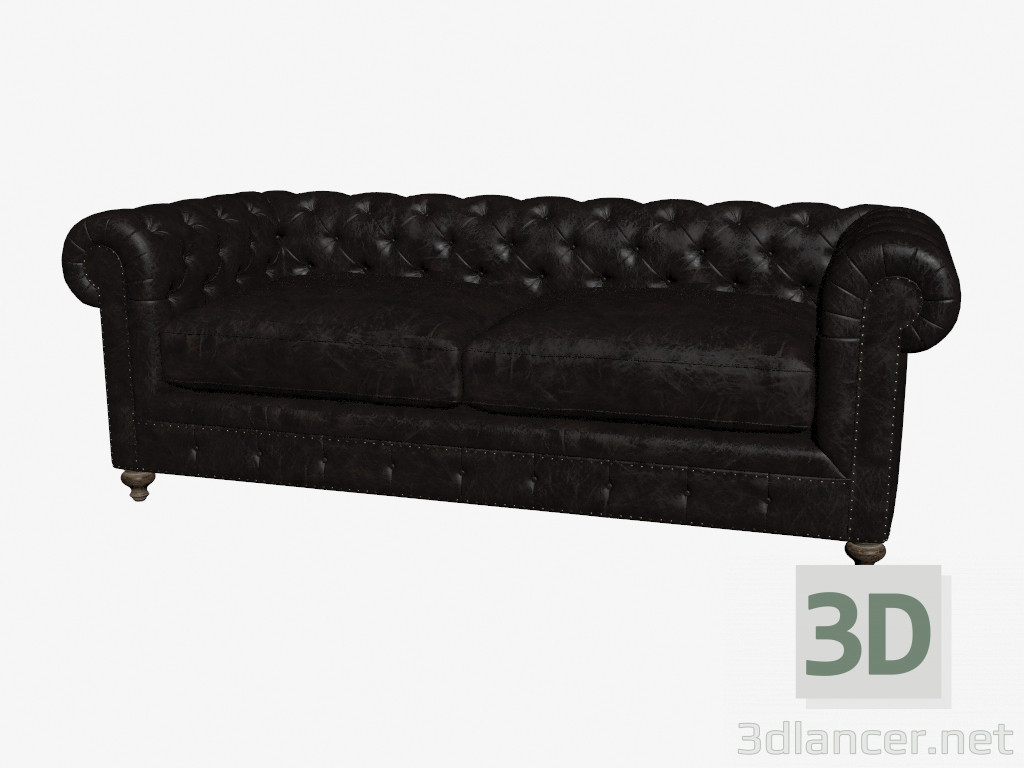 modèle 3D Canapé en cuir double 90 '' CLUB LEATHER SOFA (7842-3009 VL) - preview