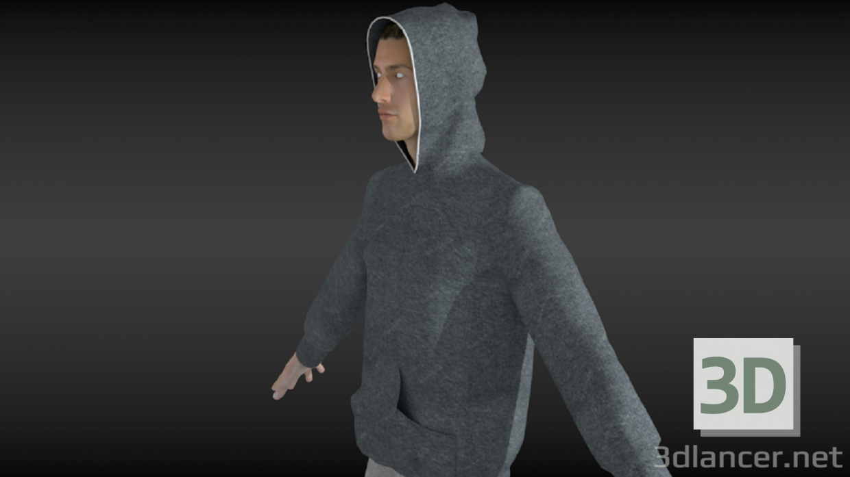 3 डी पुरुषों की sweatshirt मॉडल खरीद - रेंडर