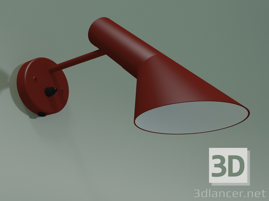 modello 3D Lampada da parete AJ WALL (20W E14, RUSTY RED) - anteprima