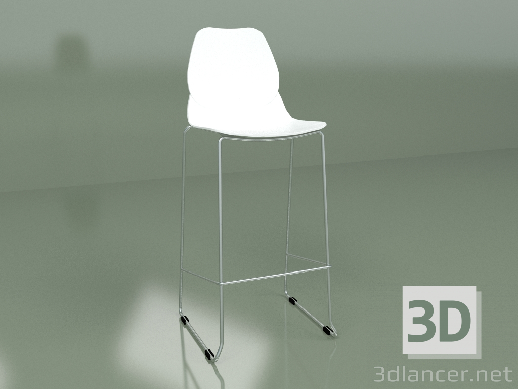 3 डी मॉडल बार स्टूल लाइटवेट (सफेद) - पूर्वावलोकन