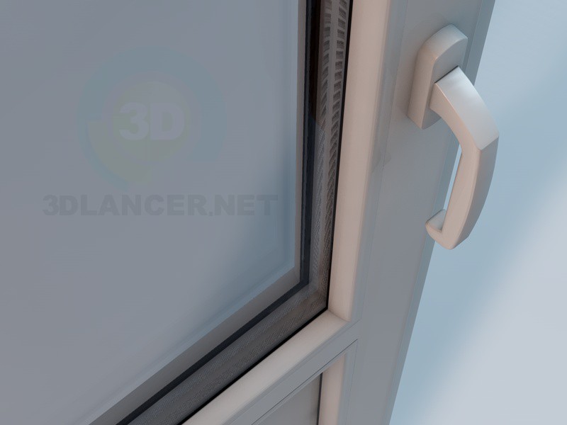 3d model Plastic balcony doors - preview