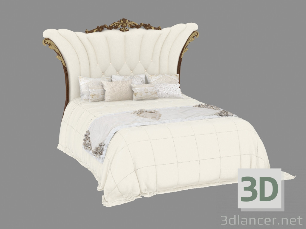 3d модель Ліжко двоспальне в класичному стилі 271 – превью