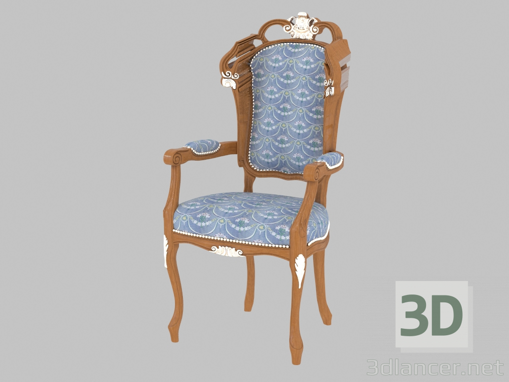 3D Modell Stuhl mit Armlehnen Bella Vita (13505) - Vorschau