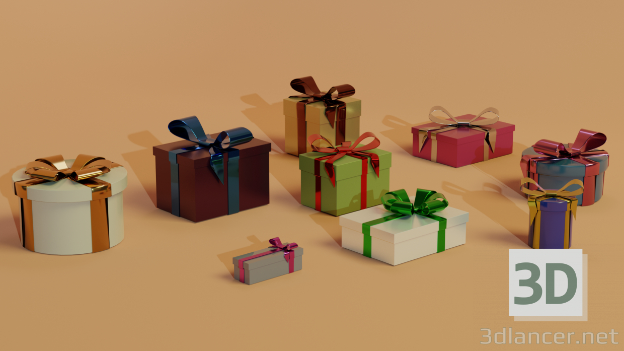 Geschenkpakete 3D-Modell kaufen - Rendern