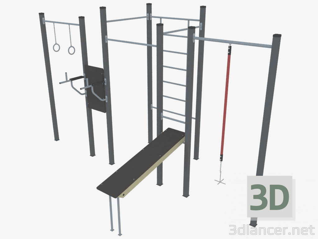 modèle 3D Complexe sportif (WL0031) - preview