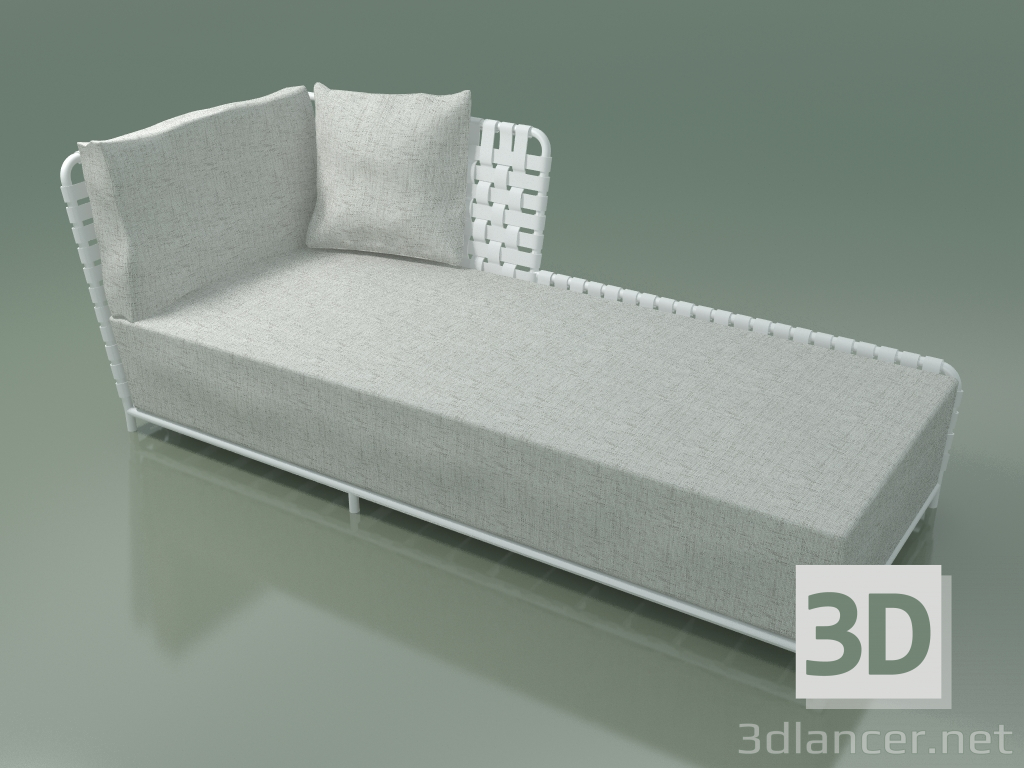 modèle 3D Méridienne modulaire InOut (820, aluminium laqué blanc) - preview