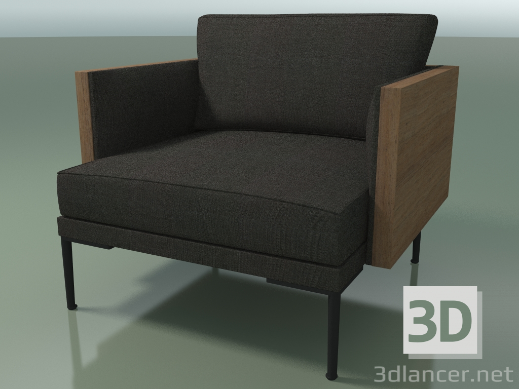 3D Modell Stuhl einzeln 5211 (Walnuss) - Vorschau