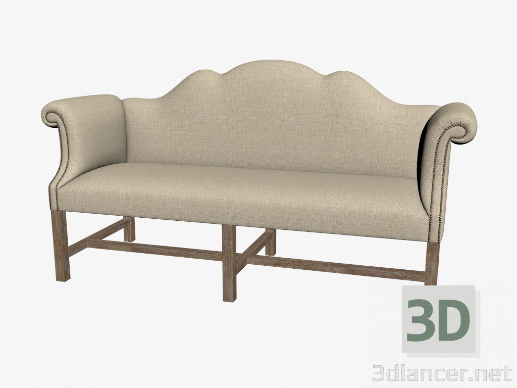 3D Modell SOFA-BENCH Klassisches Doppel-Sofa - Vorschau