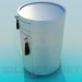 3d model Round metal cupboard - preview