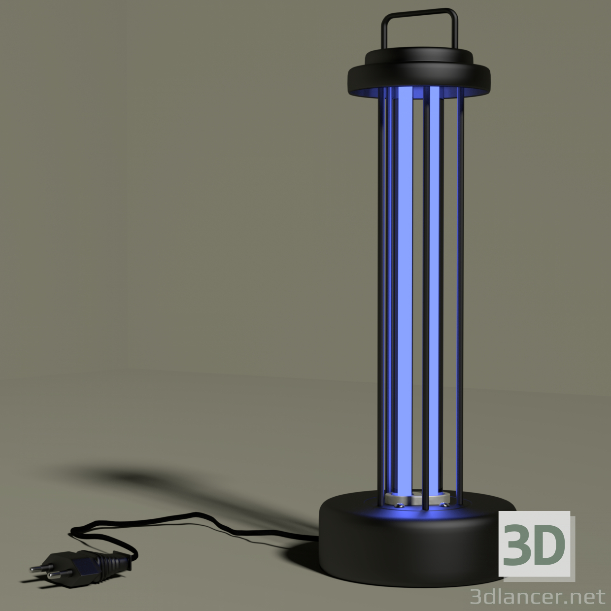 Lámpara germicida ultravioleta 3D modelo Compro - render