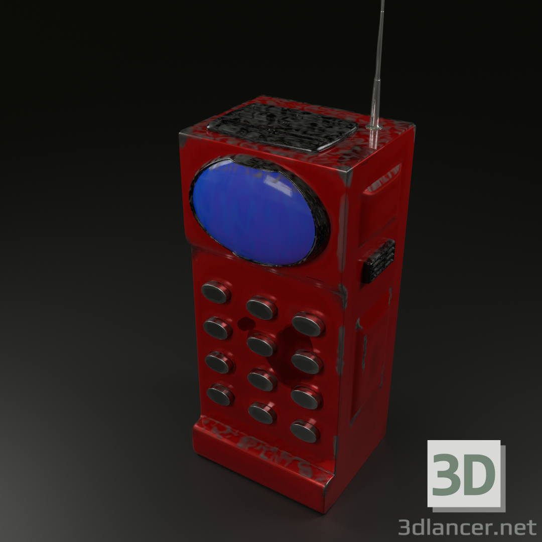 teléfono futurista 3D modelo Compro - render