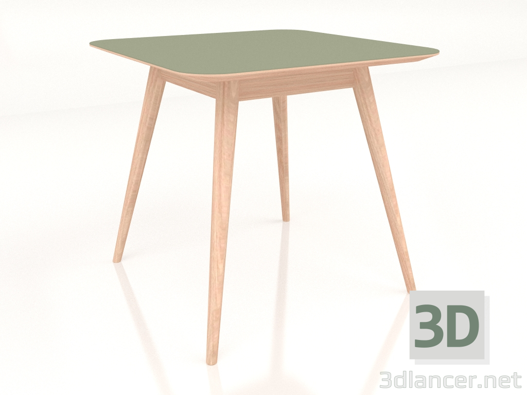 3D modeli Yemek masası Stafa 80X80 (Zeytin) - önizleme