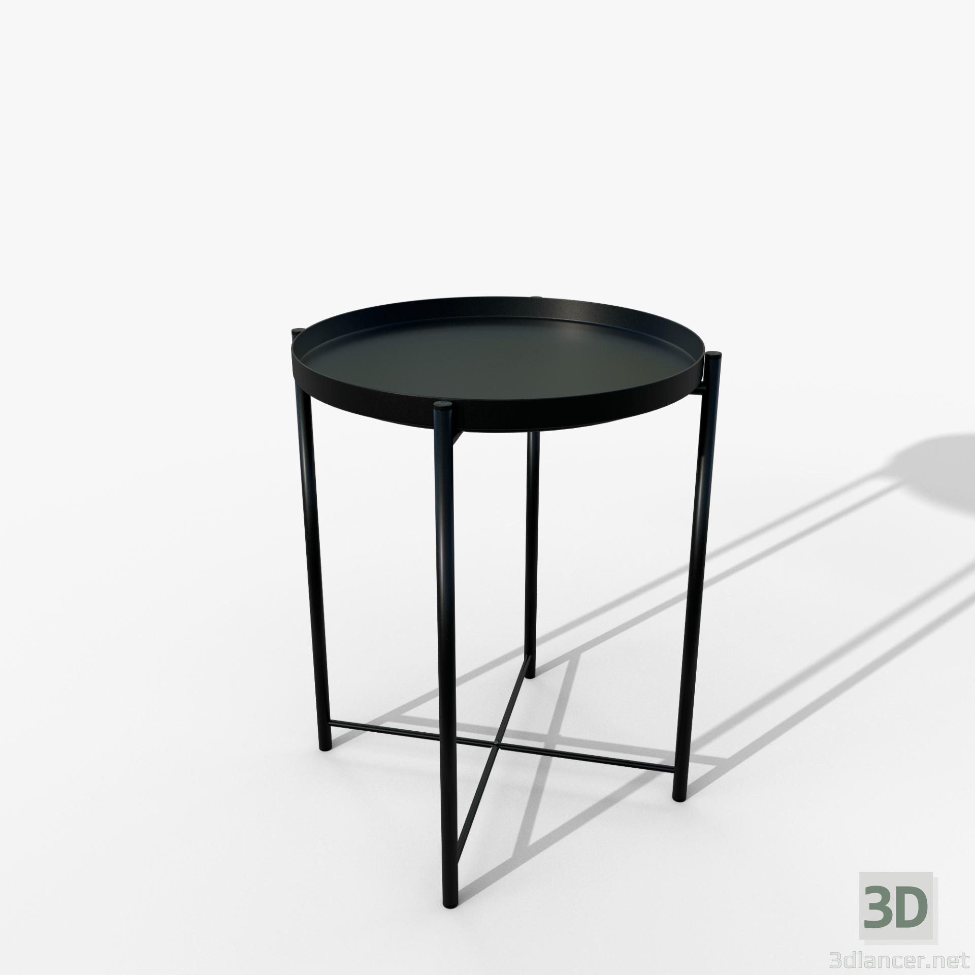 3d Gladom table black IKEA model buy - render