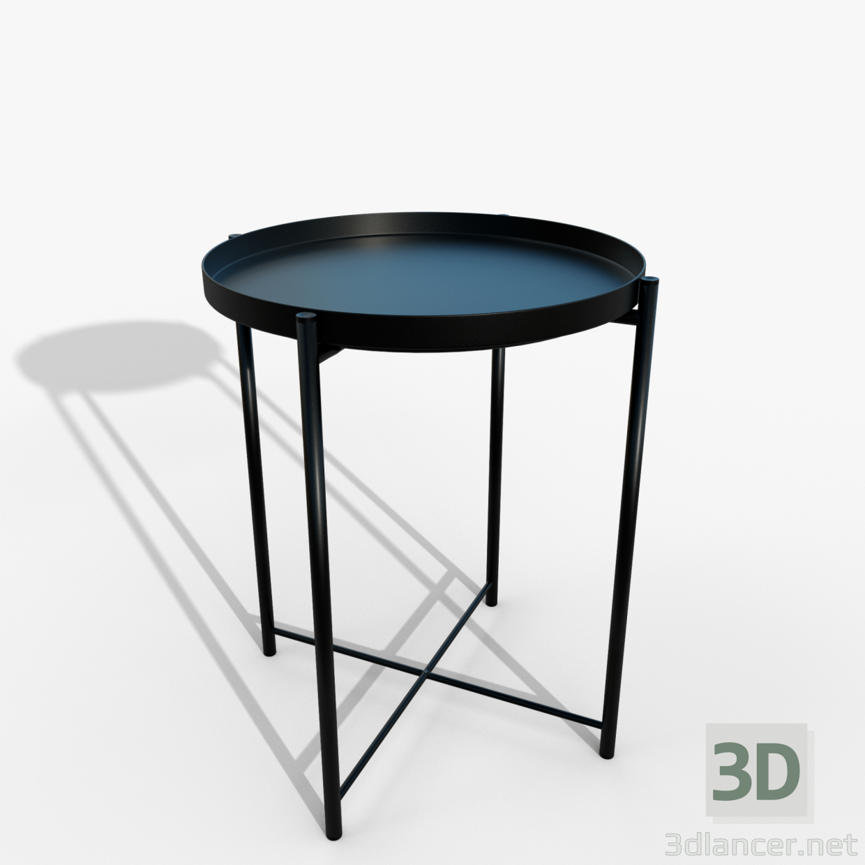 modèle 3D de Table Gladom noire IKEA acheter - rendu