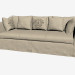 3d модель Тримісний диван в класичному стилі (легкий) – превью