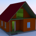 3d model cottage - preview