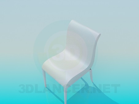 3d модель Белый стул – превью