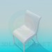 3d модель Білий стілець – превью