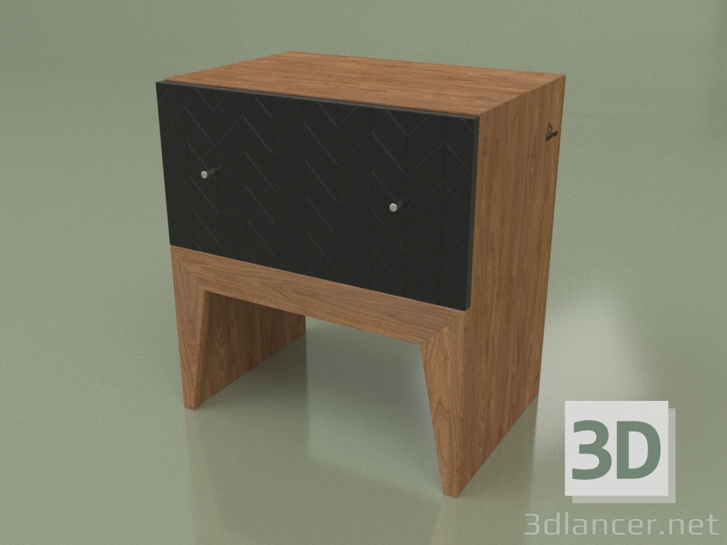3d model Bedside table STILL NEW (freza shevron ral 9004 oreh) - preview