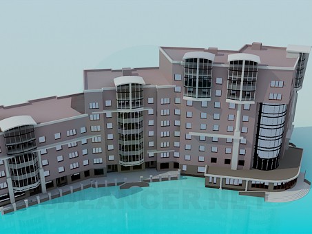 3d model Comunidad residencial - vista previa