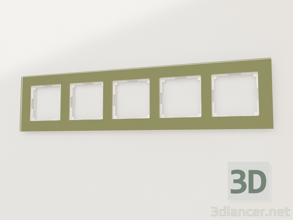 modèle 3D Cadre pour 5 poteaux Favorit (pistache) - preview