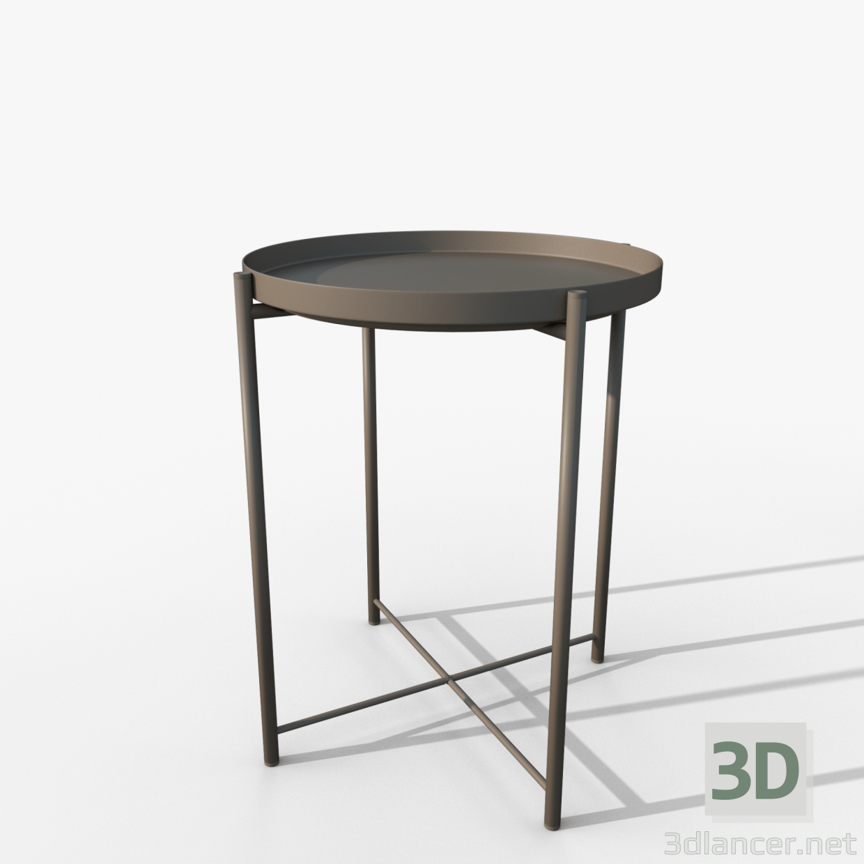 modello 3D di Tavolo Gladom grigio IKEA comprare - rendering
