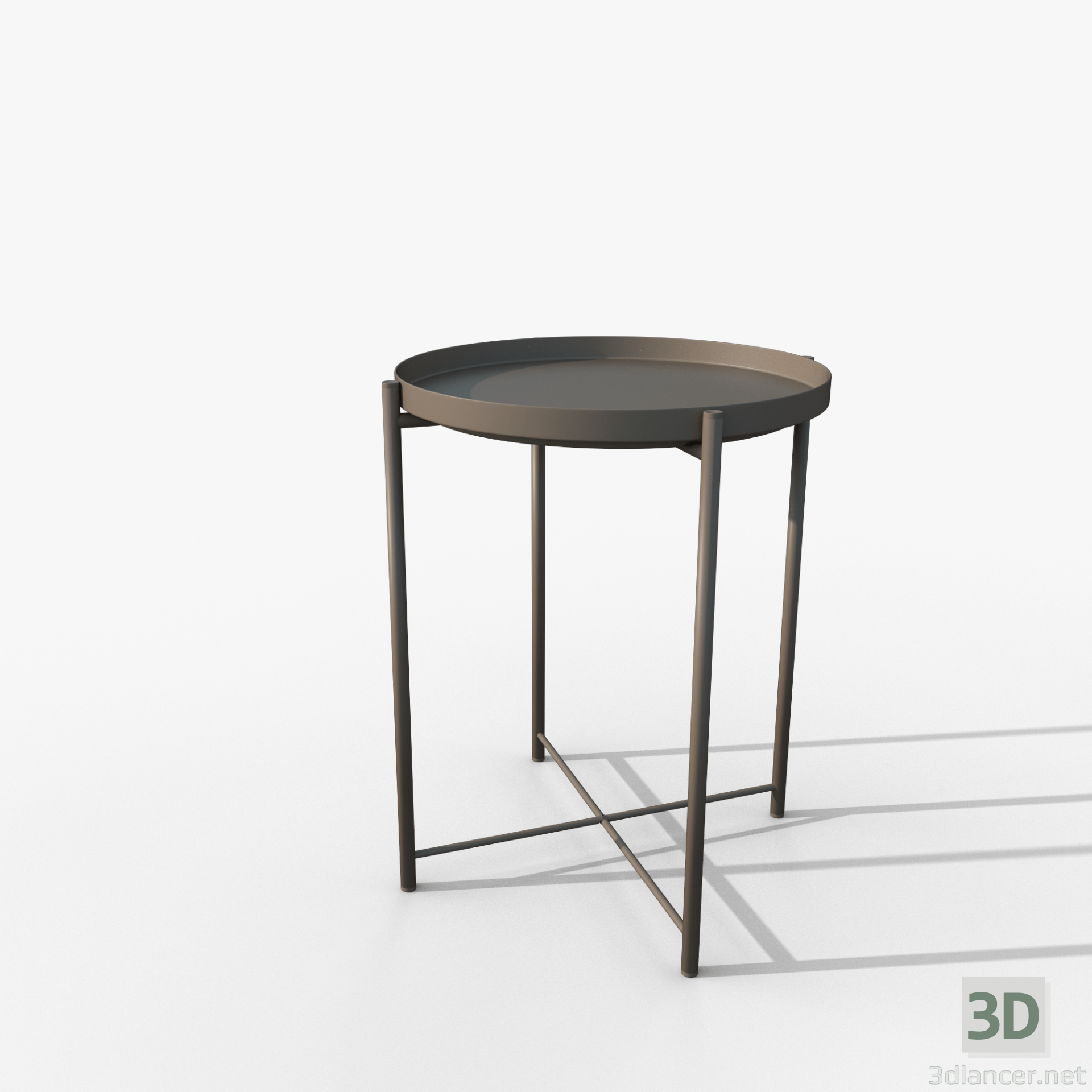 3d Gladom table gray IKEA model buy - render