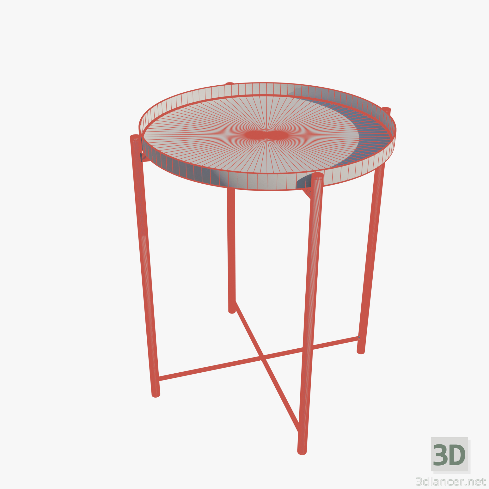 modello 3D di Tavolo Gladom grigio IKEA comprare - rendering