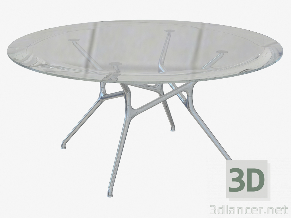 Modelo 3d Mesa de jantar mesa redonda (média) - preview