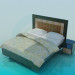 3d model Bed with cupboard - preview