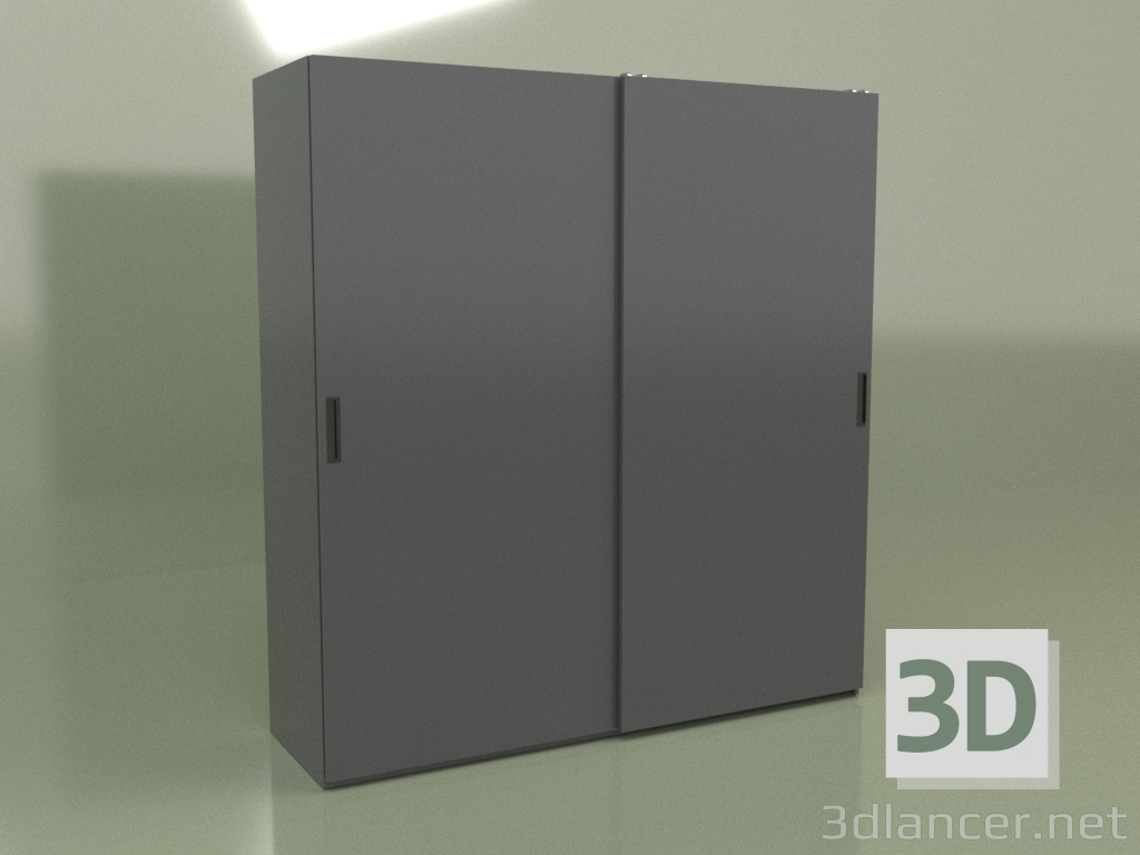 3D Modell Kleiderschrank 2 Türen Mn 120 (Anthrazit) - Vorschau
