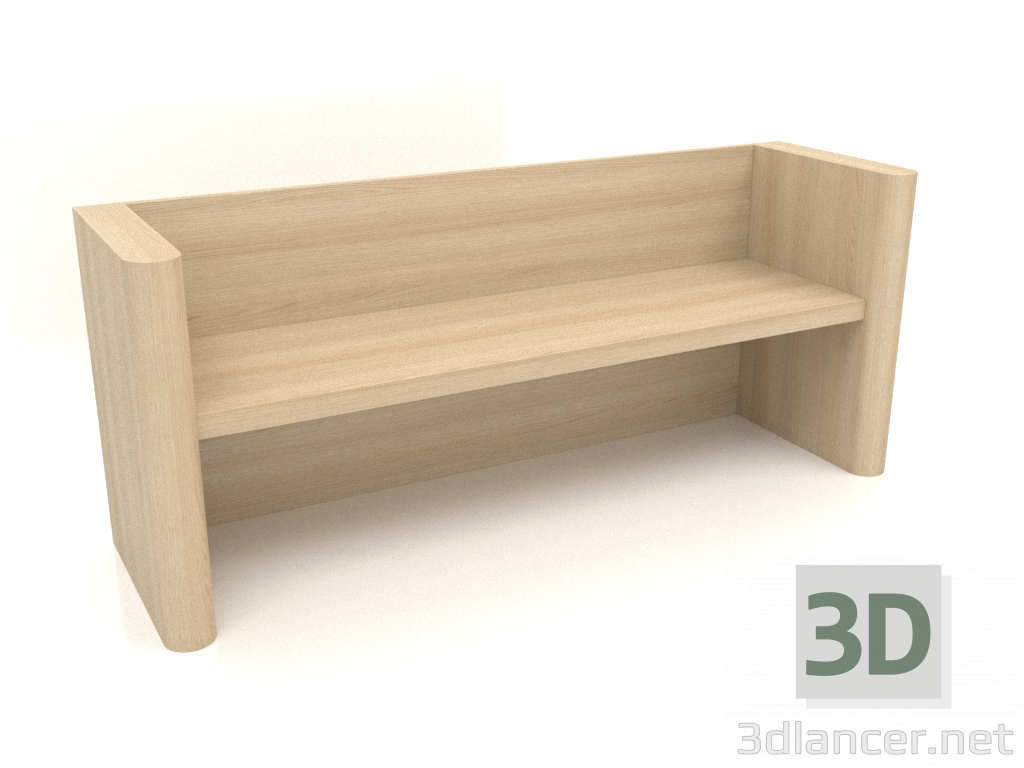 3 डी मॉडल बेंच वीके 07 (1800x524x750, लकड़ी सफेद) - पूर्वावलोकन