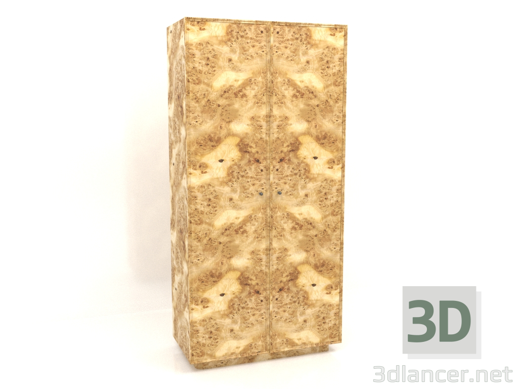 3 डी मॉडल अलमारी डब्ल्यू 04 (1005х501х2066, लिबास लकड़ी का पैमाना) - पूर्वावलोकन