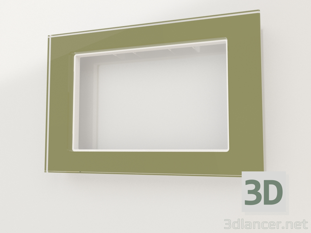 3D Modell Rahmen für Doppelrosette Favorit (Pistazie) - Vorschau