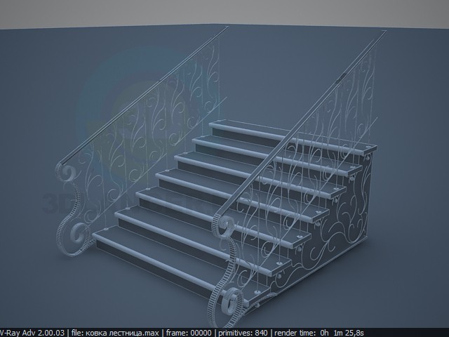 modèle 3D Rampes d’escalier de la forge - preview