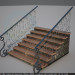 3D Modell schmiedeeisernes Treppengeländer - Vorschau