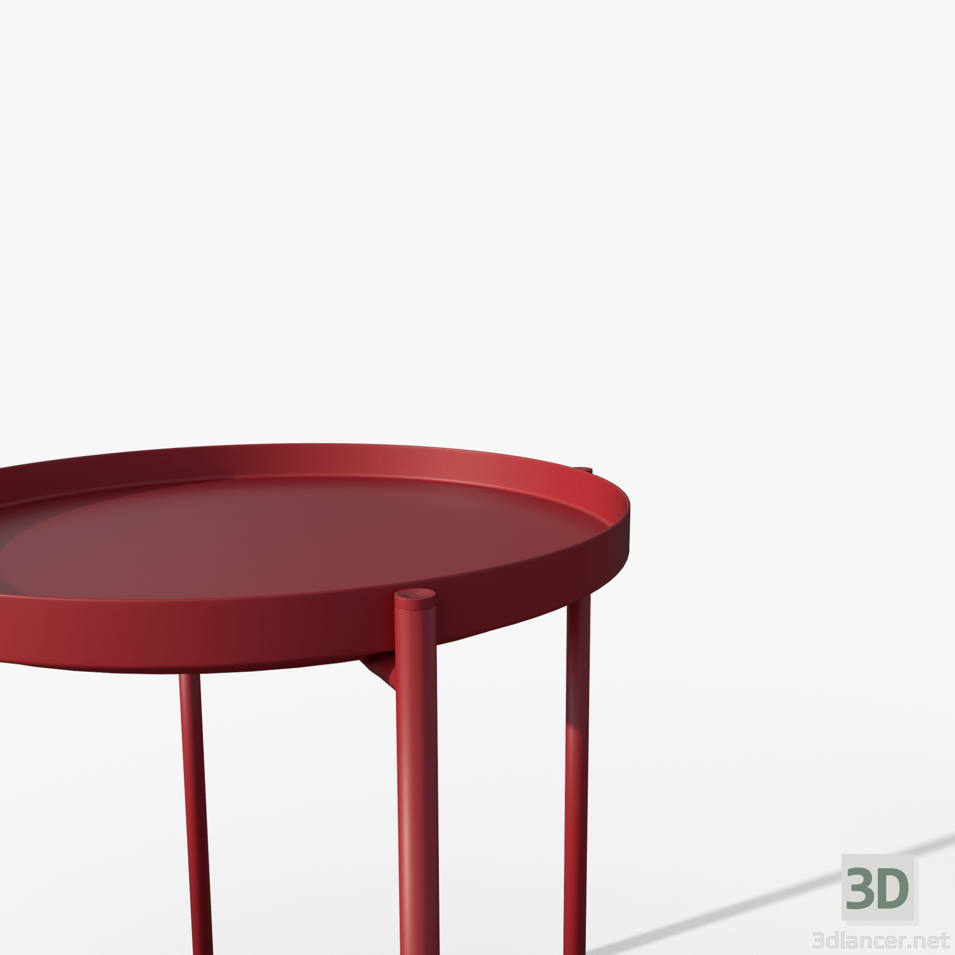 3d Стол Гладом красный IKEA модель купить - ракурс