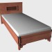 3D Modell Bett 1-lokale 102h 204 - Vorschau