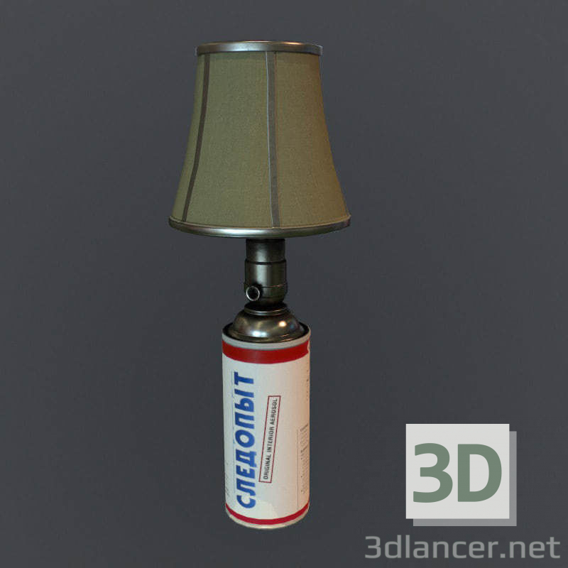 3D Modell Gaslampe Kostenlos low poly - Vorschau