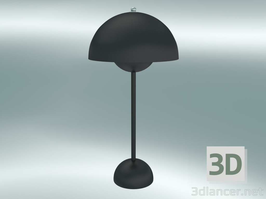 3d model Lámpara de mesa Flowerpot (VP3, Ø23cm, H 50cm, Matt Black) - vista previa