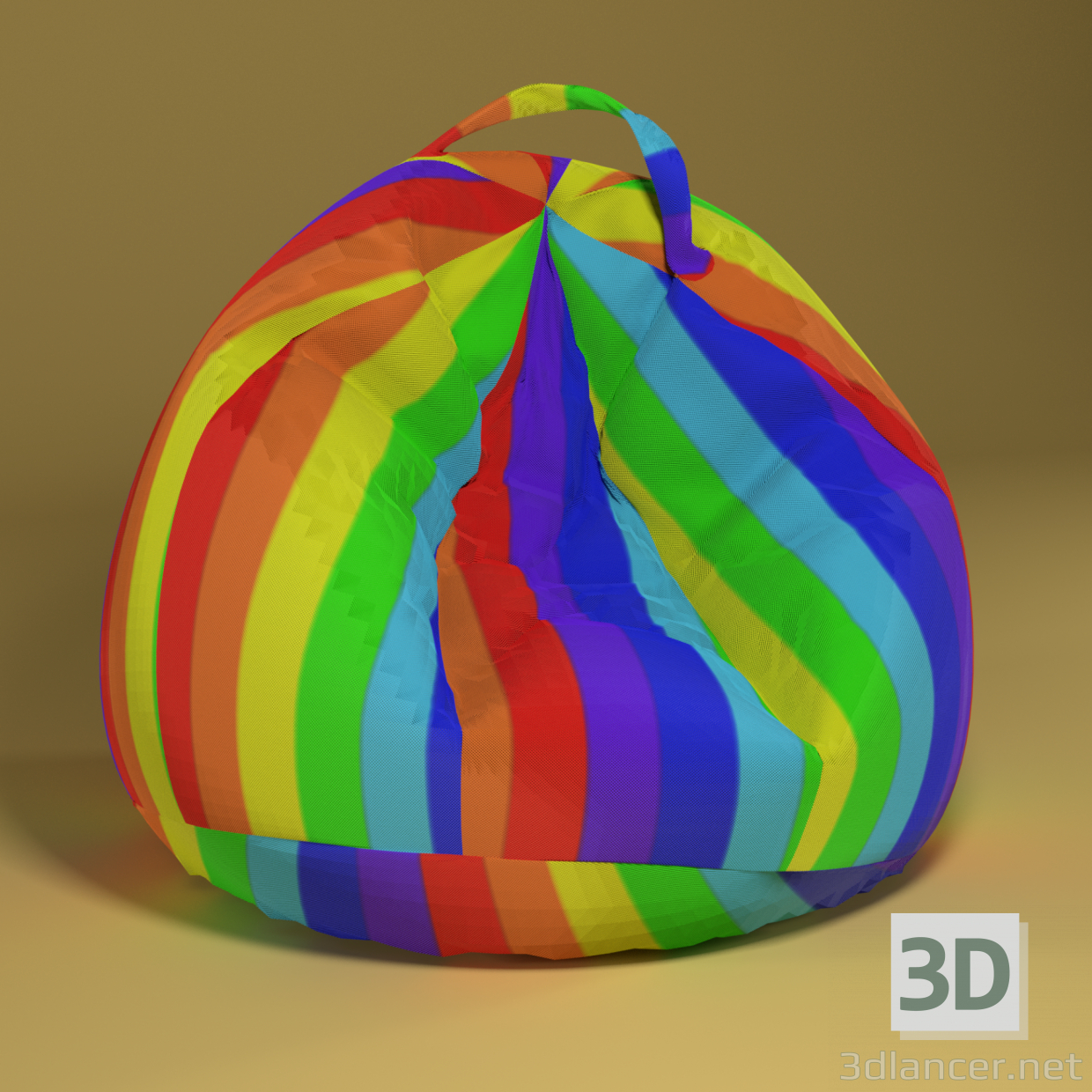 3D Koltuk çantası gökkuşağı modeli satın - render
