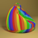 3d Armchair bag rainbow model buy - render