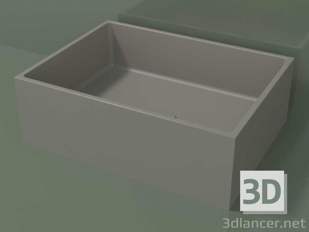 3D Modell Waschtisch (01UN21101, Ton C37, L 48, P 36, H 16 cm) - Vorschau