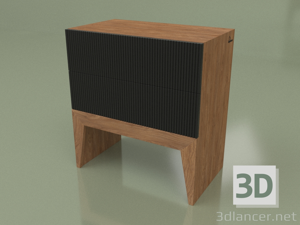 3D modeli Başucu masası HALA YENİ 2 (vert freza ral 9004 oreh) - önizleme
