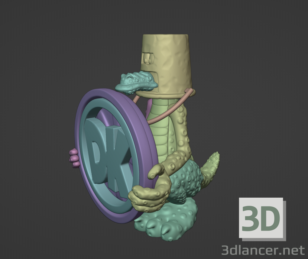 Koin DKC3 3D modelo Compro - render