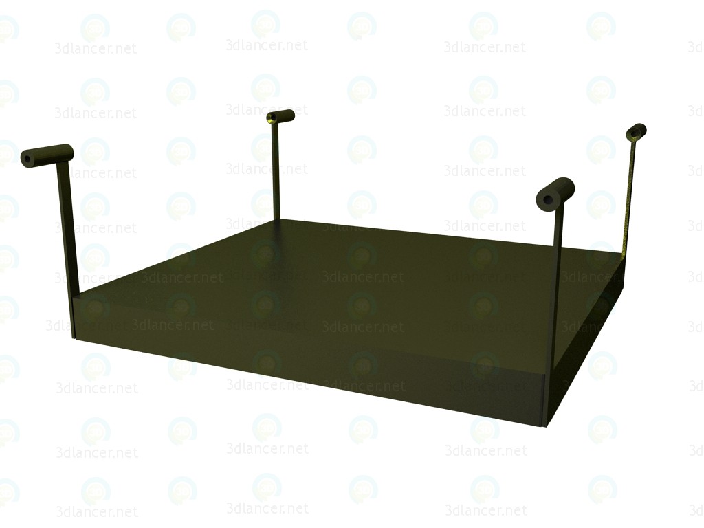 modello 3D Per mensola tavolo p1s0506b - anteprima