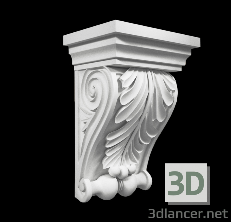 modello 3D consolle decorativa (kranshteyn) - anteprima