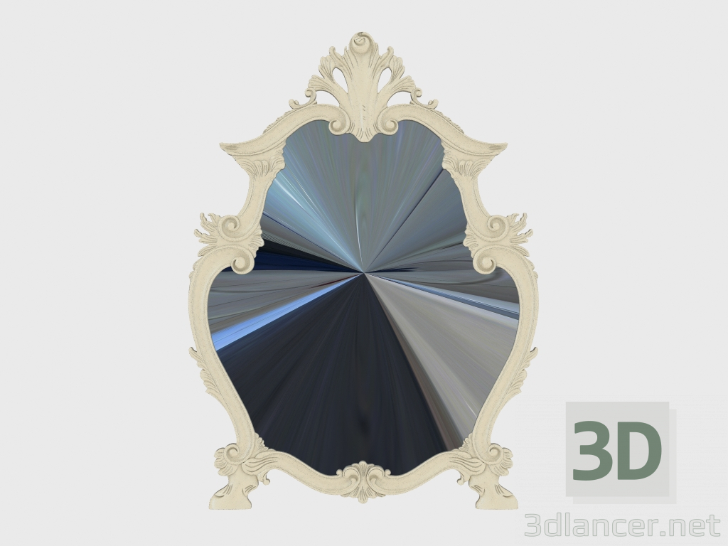 3d model Espejo clásico en marco tallado (art. 14661) - vista previa