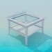 3d model Square table with two tops - preview